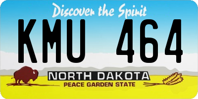 ND license plate KMU464