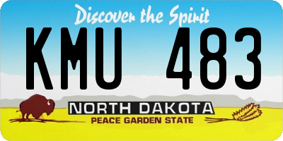 ND license plate KMU483