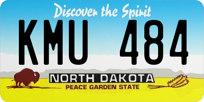 ND license plate KMU484