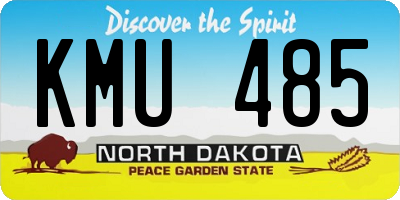 ND license plate KMU485