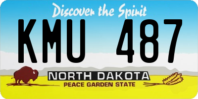 ND license plate KMU487