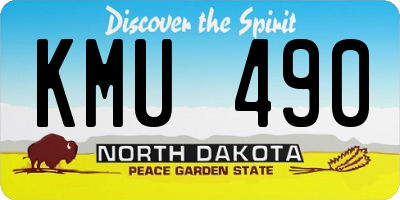 ND license plate KMU490