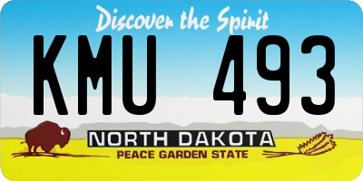 ND license plate KMU493