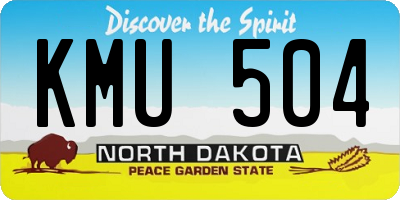 ND license plate KMU504
