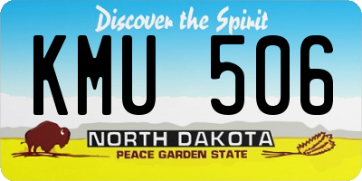 ND license plate KMU506