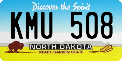 ND license plate KMU508