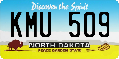 ND license plate KMU509