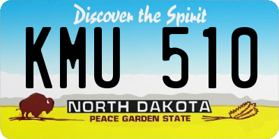 ND license plate KMU510
