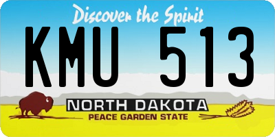 ND license plate KMU513