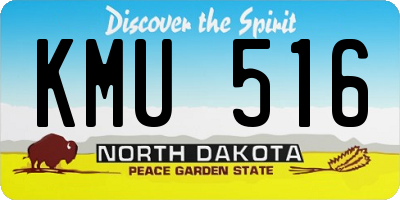 ND license plate KMU516