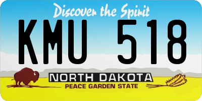 ND license plate KMU518
