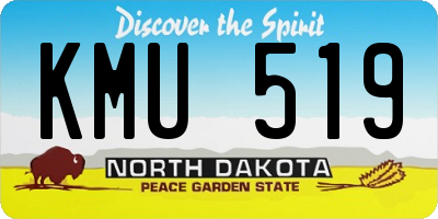 ND license plate KMU519
