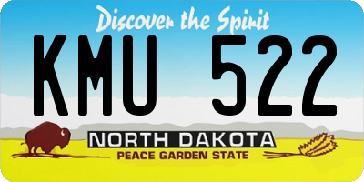 ND license plate KMU522