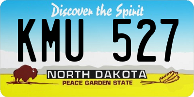 ND license plate KMU527