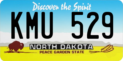 ND license plate KMU529