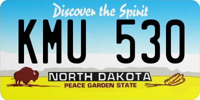 ND license plate KMU530
