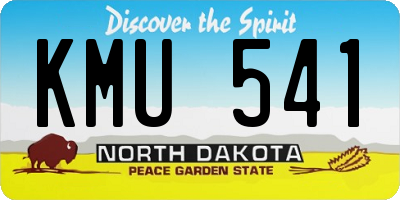 ND license plate KMU541