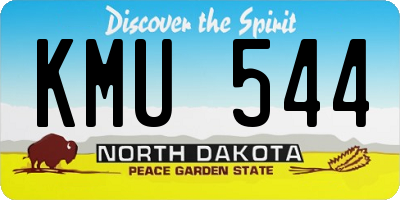 ND license plate KMU544