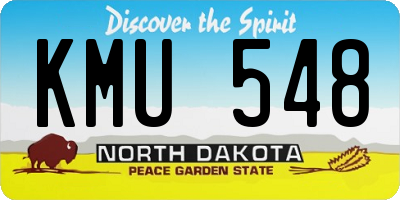 ND license plate KMU548