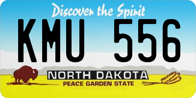 ND license plate KMU556