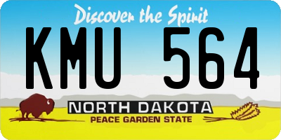ND license plate KMU564