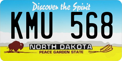 ND license plate KMU568