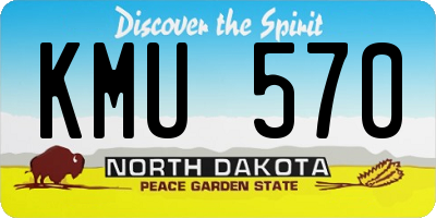 ND license plate KMU570