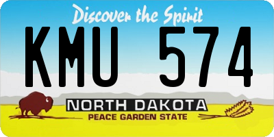 ND license plate KMU574