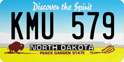 ND license plate KMU579