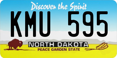 ND license plate KMU595