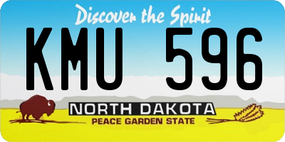 ND license plate KMU596