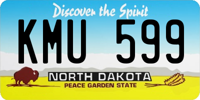 ND license plate KMU599