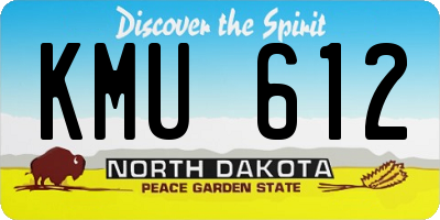 ND license plate KMU612