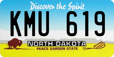 ND license plate KMU619