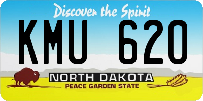 ND license plate KMU620