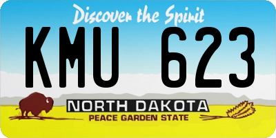 ND license plate KMU623