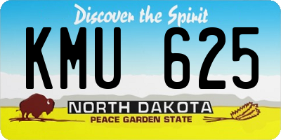 ND license plate KMU625