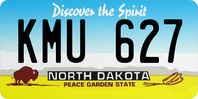 ND license plate KMU627