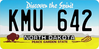 ND license plate KMU642