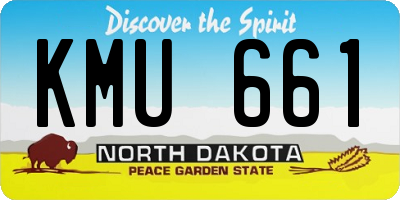 ND license plate KMU661
