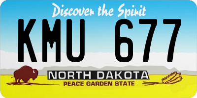 ND license plate KMU677