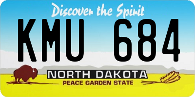 ND license plate KMU684