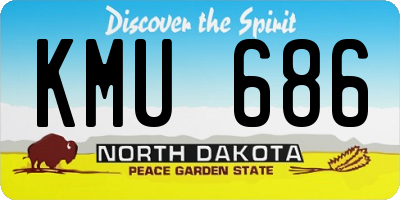 ND license plate KMU686