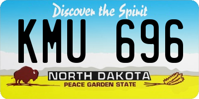 ND license plate KMU696
