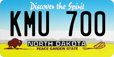 ND license plate KMU700