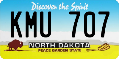 ND license plate KMU707