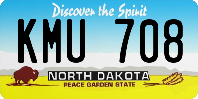 ND license plate KMU708