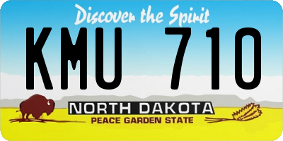ND license plate KMU710