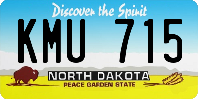 ND license plate KMU715