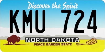 ND license plate KMU724
